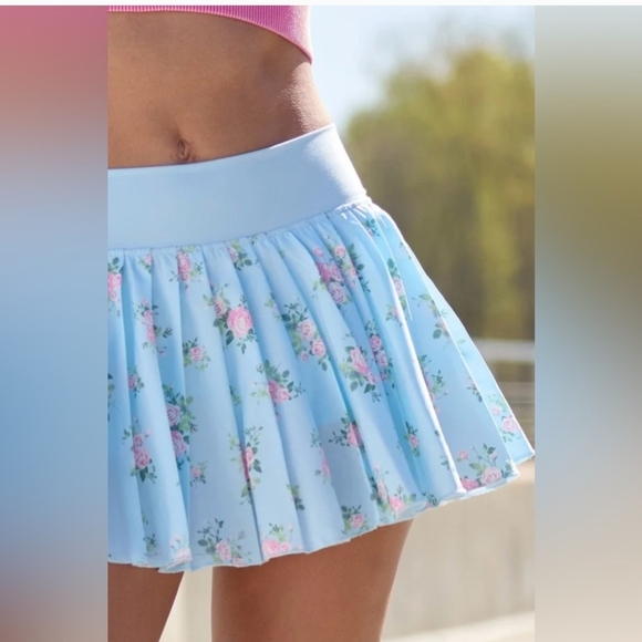 Altar'd State Dresses & Skirts - Altar'd State Light Blue Floral Mini Skirt
